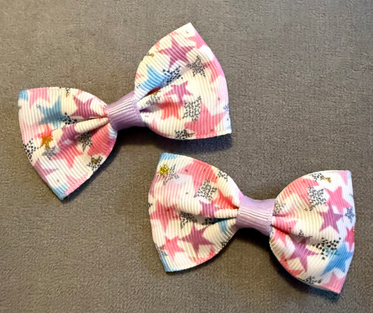 Stars Bows, Ribbon Hairbows, Hair, Bow, School, Hair Clip