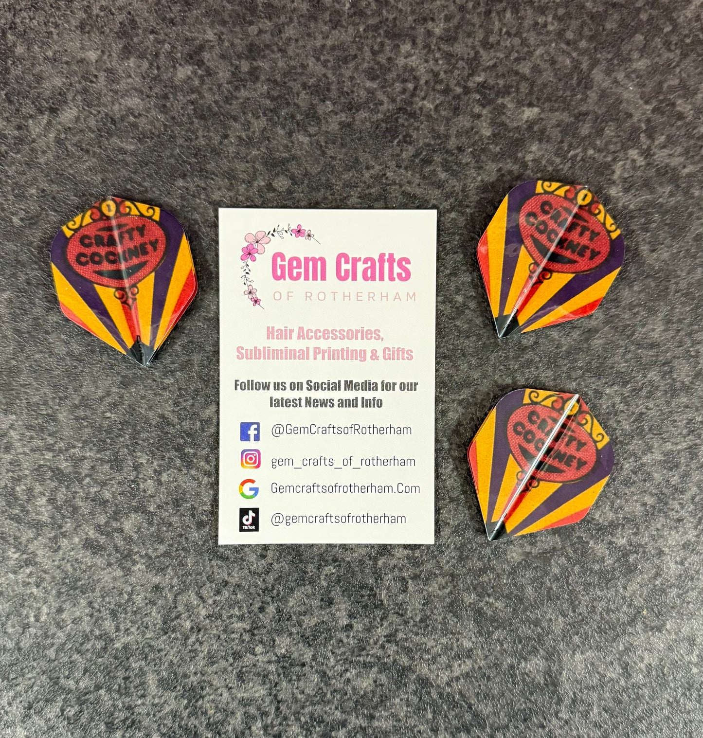 Crafty Cockney, Eric Bristow, Dart Flyts, Dart Flights, Set of 3