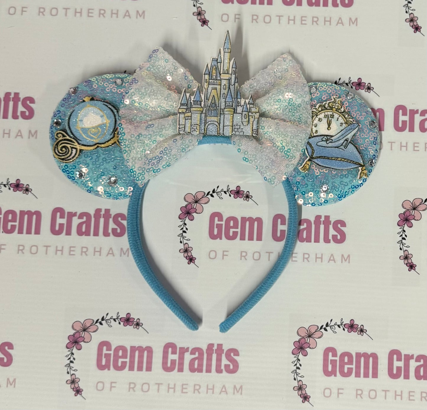 Mouse Ears, Blue, Cinderella, Headband