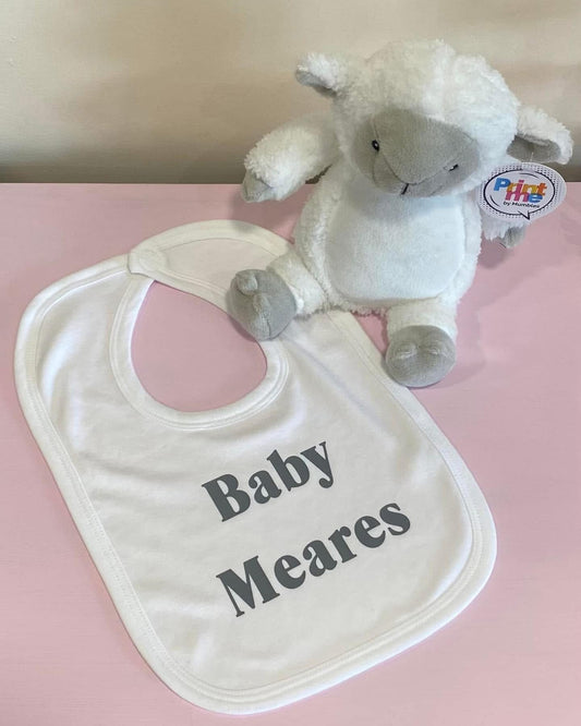 Personalised Baby Bib! Family Name, Babies Name