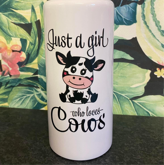 Just a Girl who loves Cows, Water Bottle