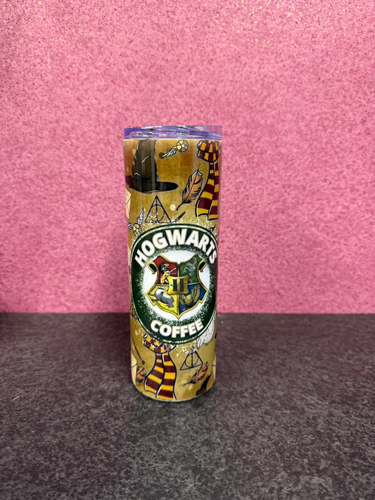Hogwarts Coffee, 20oz Tumbler, Insulated, Stainless Steel, Hot & Cold use, Personalised