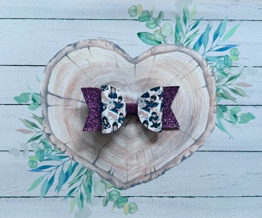 Handmade Wednesday Addams Hairbow, Hair, Bow, Clip