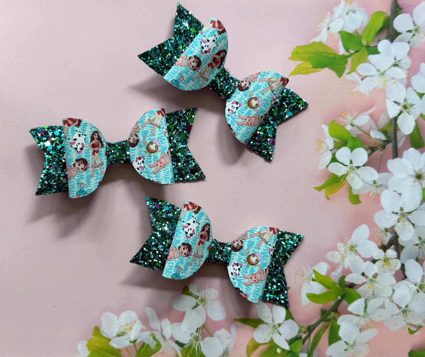 Handmade Moana Hairbow, Hair, Bow, Clip