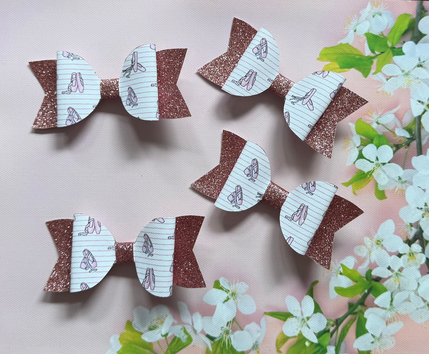 Handmade Ballet Shoes Hairbow, Hair, Bow, Clip