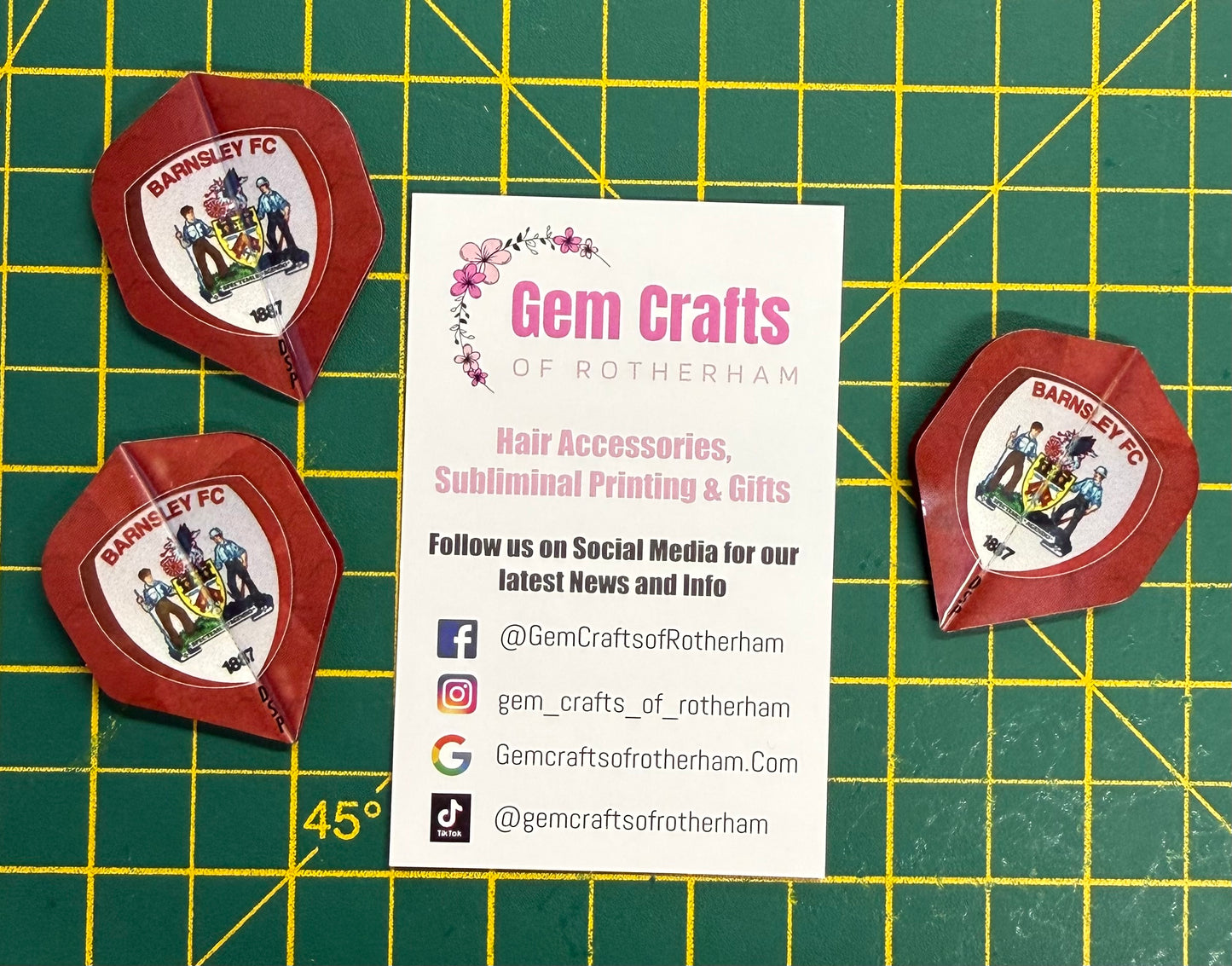 Barnsley, Dart Flyts, Dart Flights, Set of 3, Football