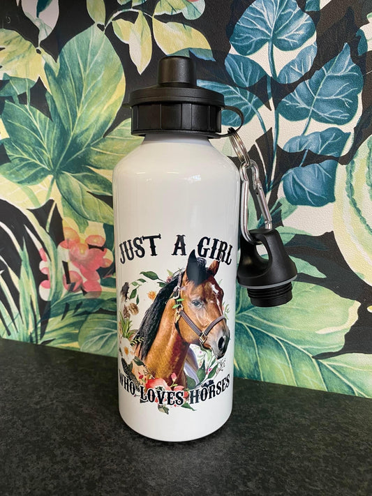 Just a Girl Who Loves Horses Ceramic Mug, Travel Mug, Coaster, Cushion, Water Bottle, Keyring