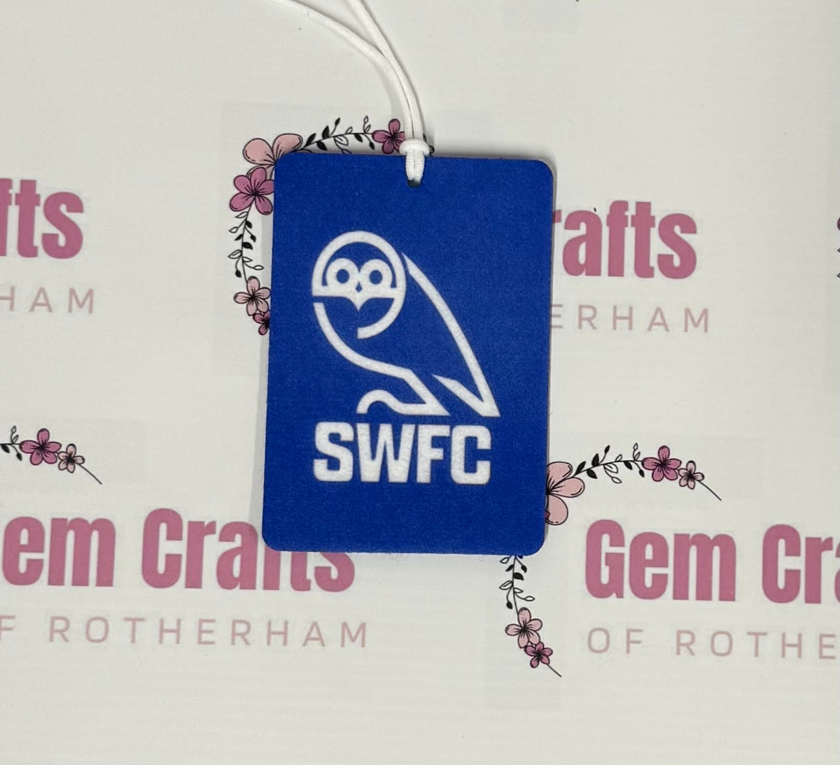 New Logo SWFC, Sheffield Wednesday, Hanging Air Freshener, Car Air Freshener