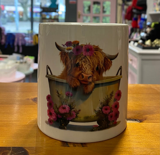 Highland Cow Money Box, Piggy Bank, Savings, Ceramic Money Box, Personalisation