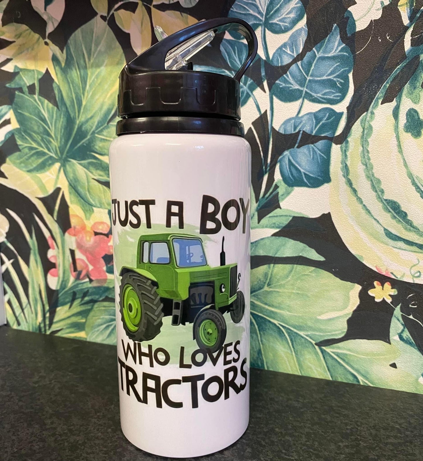 Just a Boy who loves Tractors, Ceramic Mug, Coaster, Cushion, Water Bottle, Keyring, Travel Mug, Unicorn