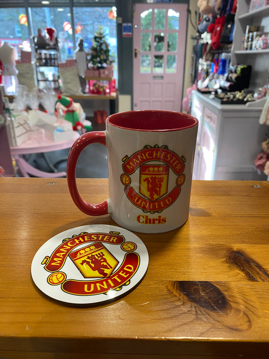 Manchester United, Ceramic Mug & Coaster, Football