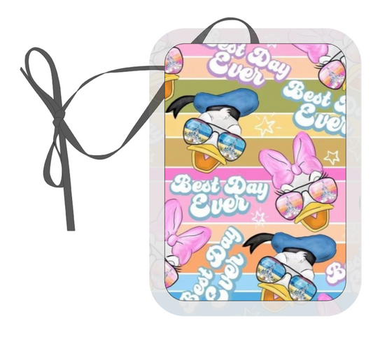 Best Day Ever, Hanging Air Freshener, Funny Car Air Freshener, Donald Duck
