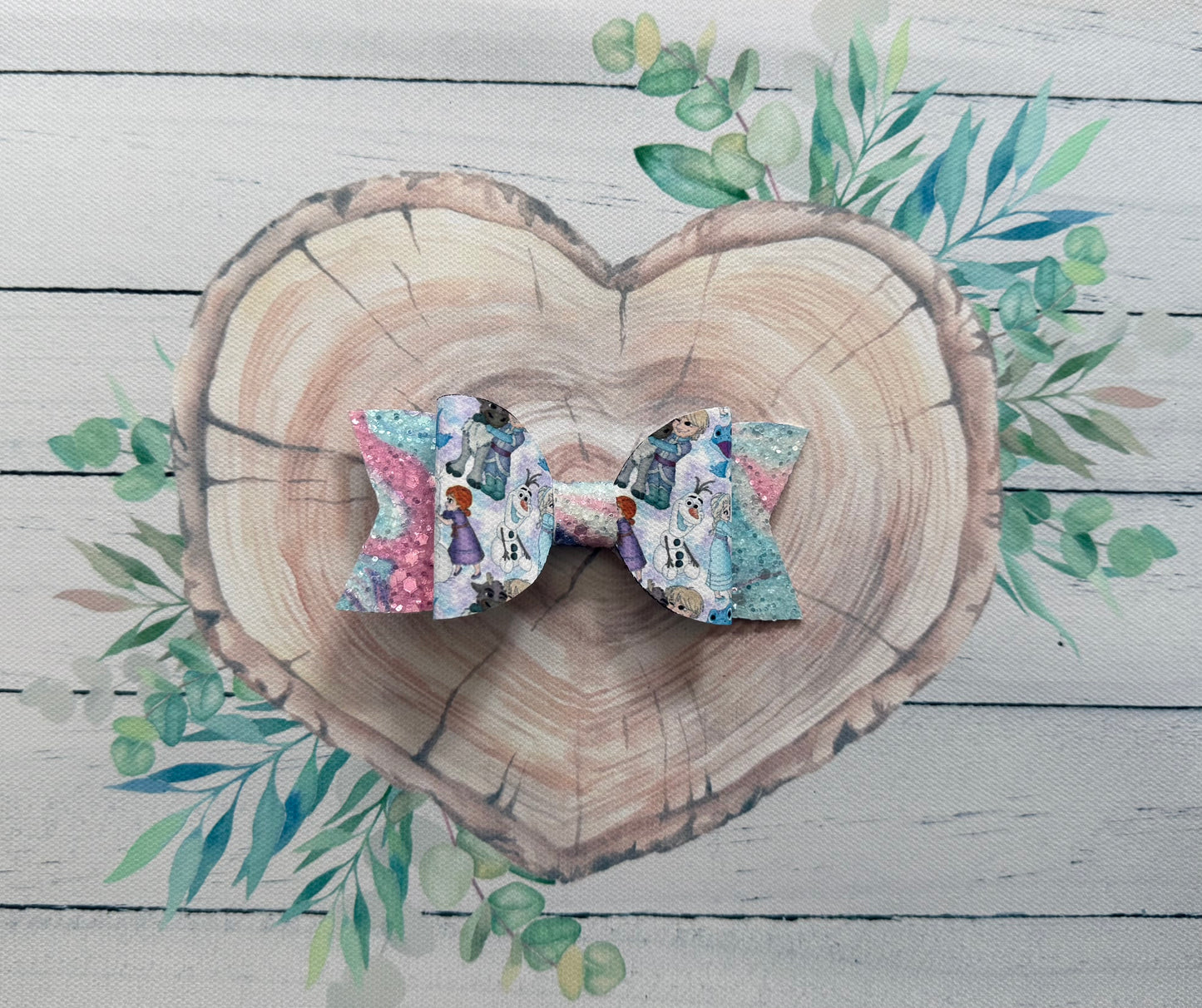 Handmade Olaf Hairbow, Hair, Bow, Clip