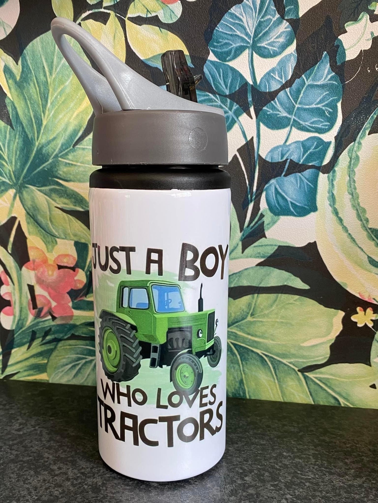Just a Boy who loves Tractors, Ceramic Mug, Coaster, Cushion, Water Bottle, Keyring, Travel Mug, Unicorn