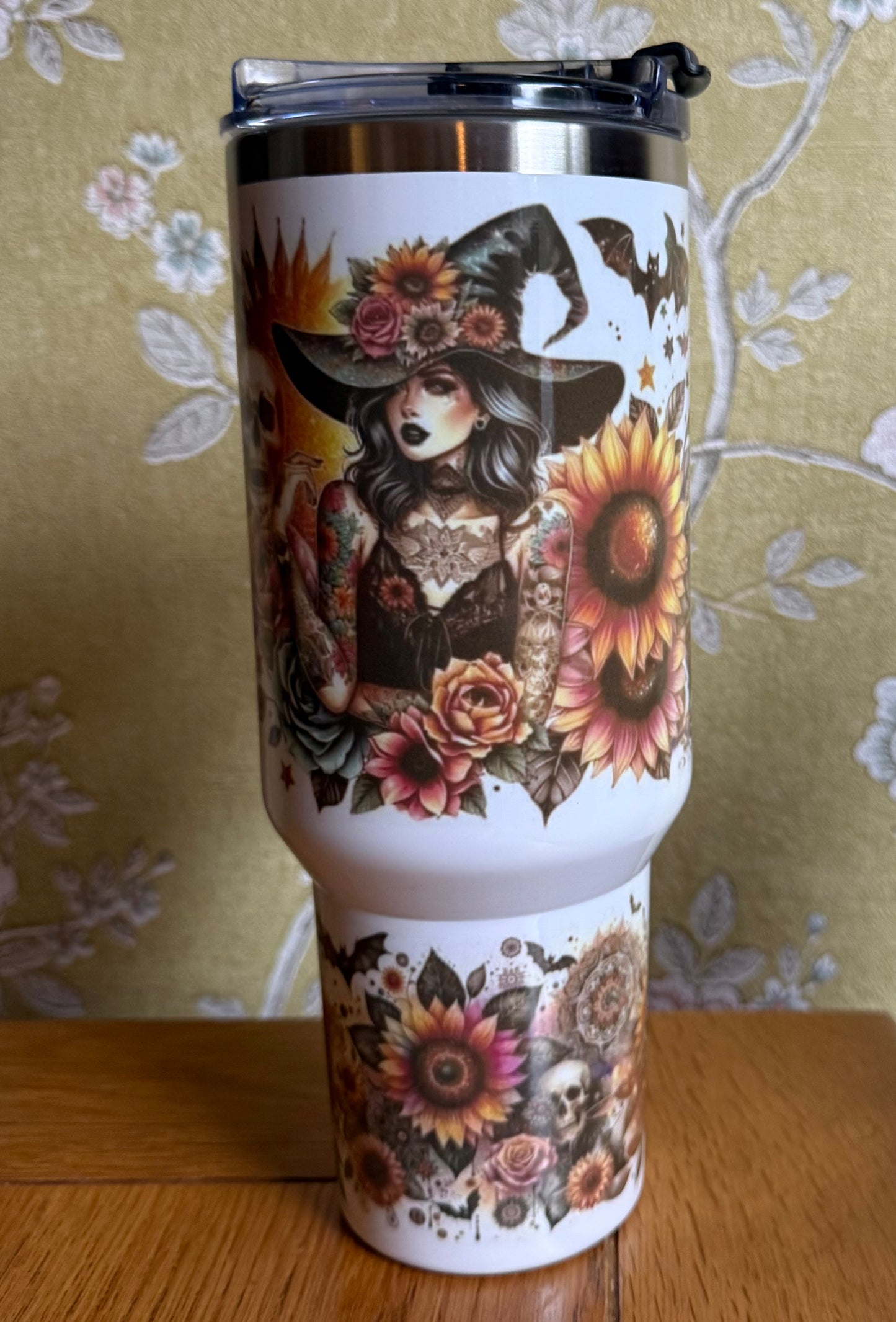 Autumn Witch, 40oz Tumbler, 1.1 Litre, Insulated, Stainless Steel, Hot & Cold use, Halloween