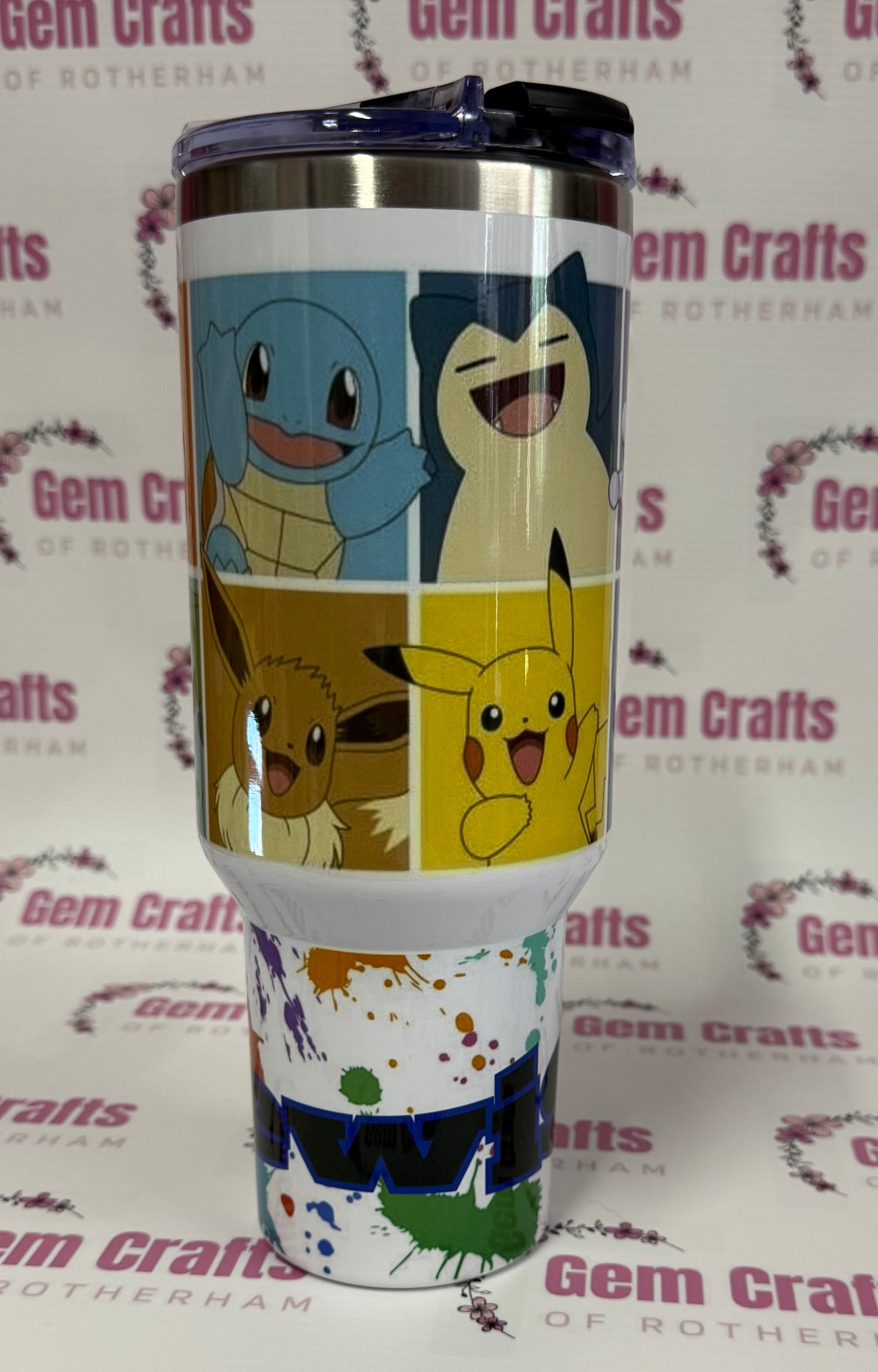 Pokémon, 40oz Tumbler, 1.1 Litre, Insulated, Stainless Steel, Hot & Cold use, Personalised