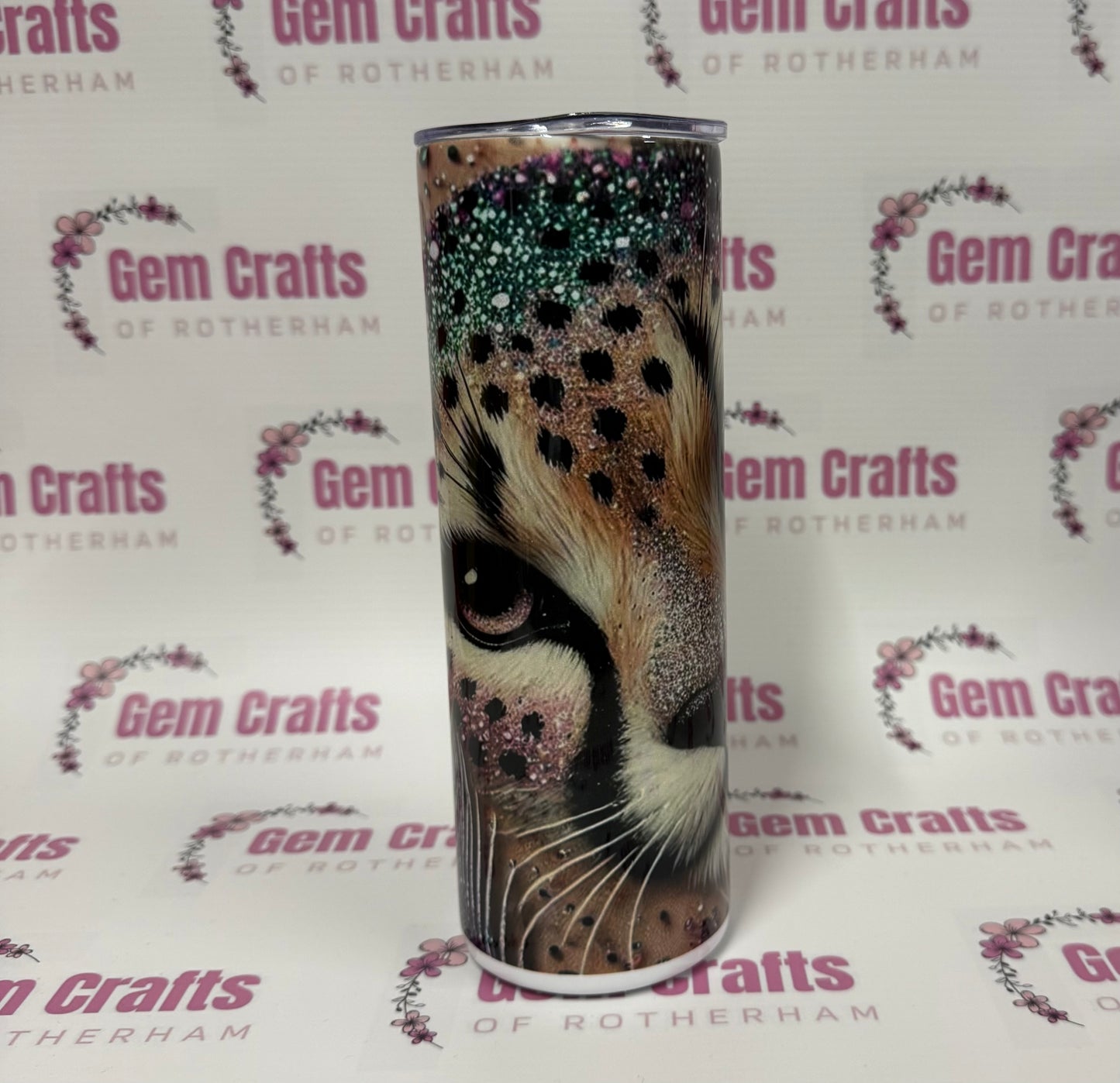 Cheetah, Peacock, 20oz Tumbler, Insulated, Stainless Steel, Hot & Cold use