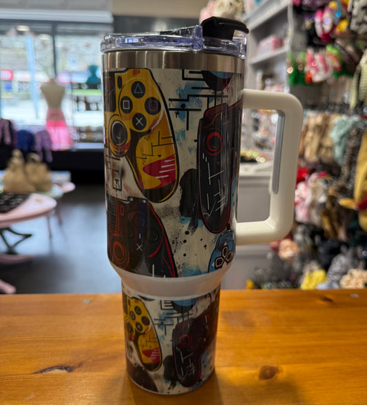 Gaming Controller, 40oz Tumbler, 1.1 Litre, Insulated, Stainless Steel, Hot & Cold use, Personalised