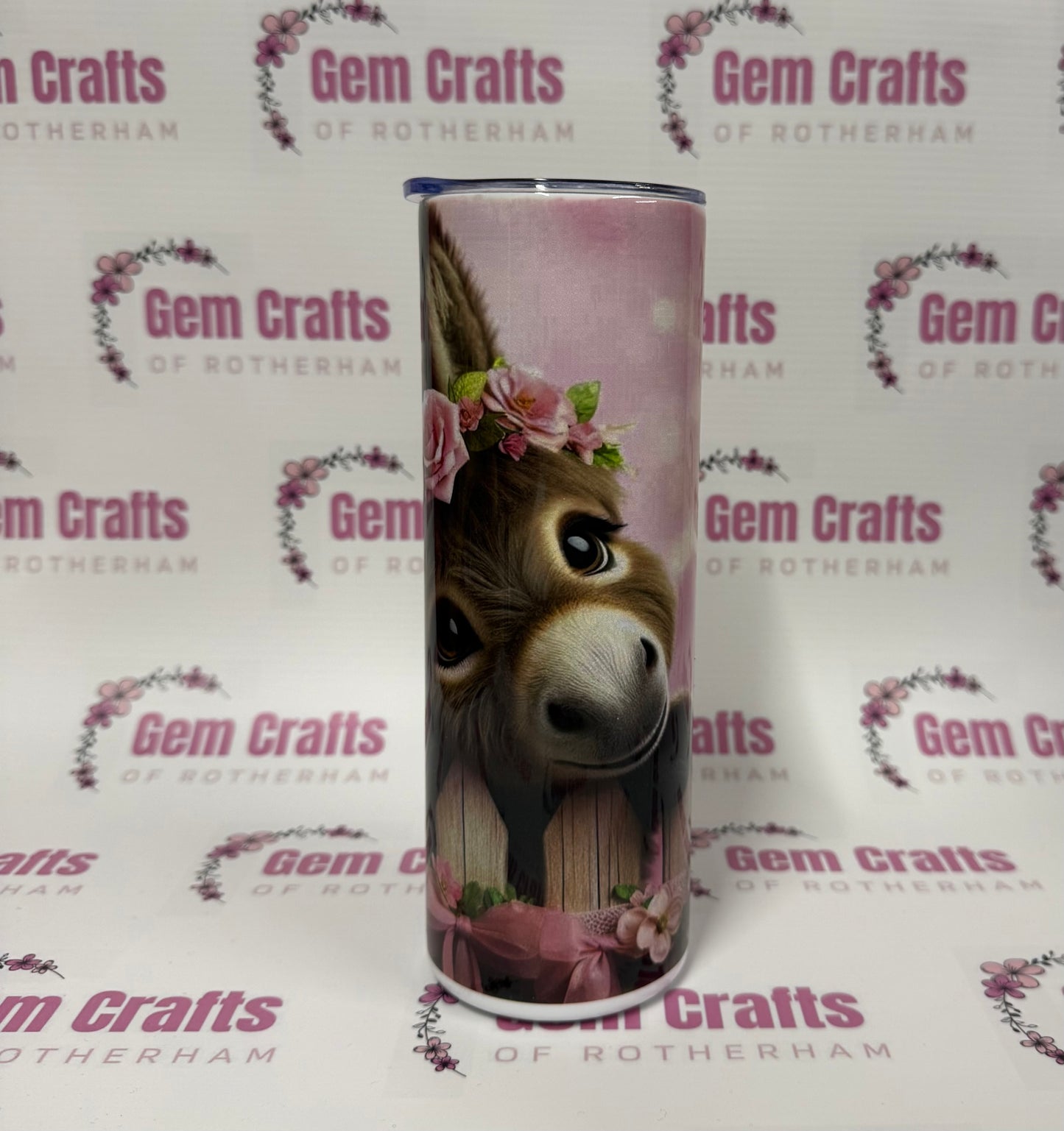 Cute Donkey, 20oz Tumbler, Insulated, Stainless Steel, Hot & Cold use