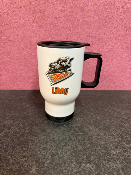 Steelers, Travel Mug, Thermos, Football, Personalised