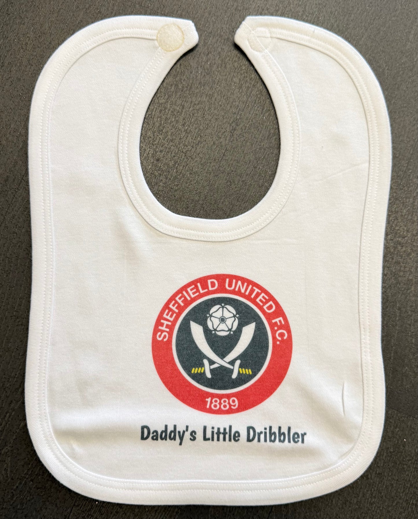 Personalised Baby Bib! Family Name, Babies Name, Football Team