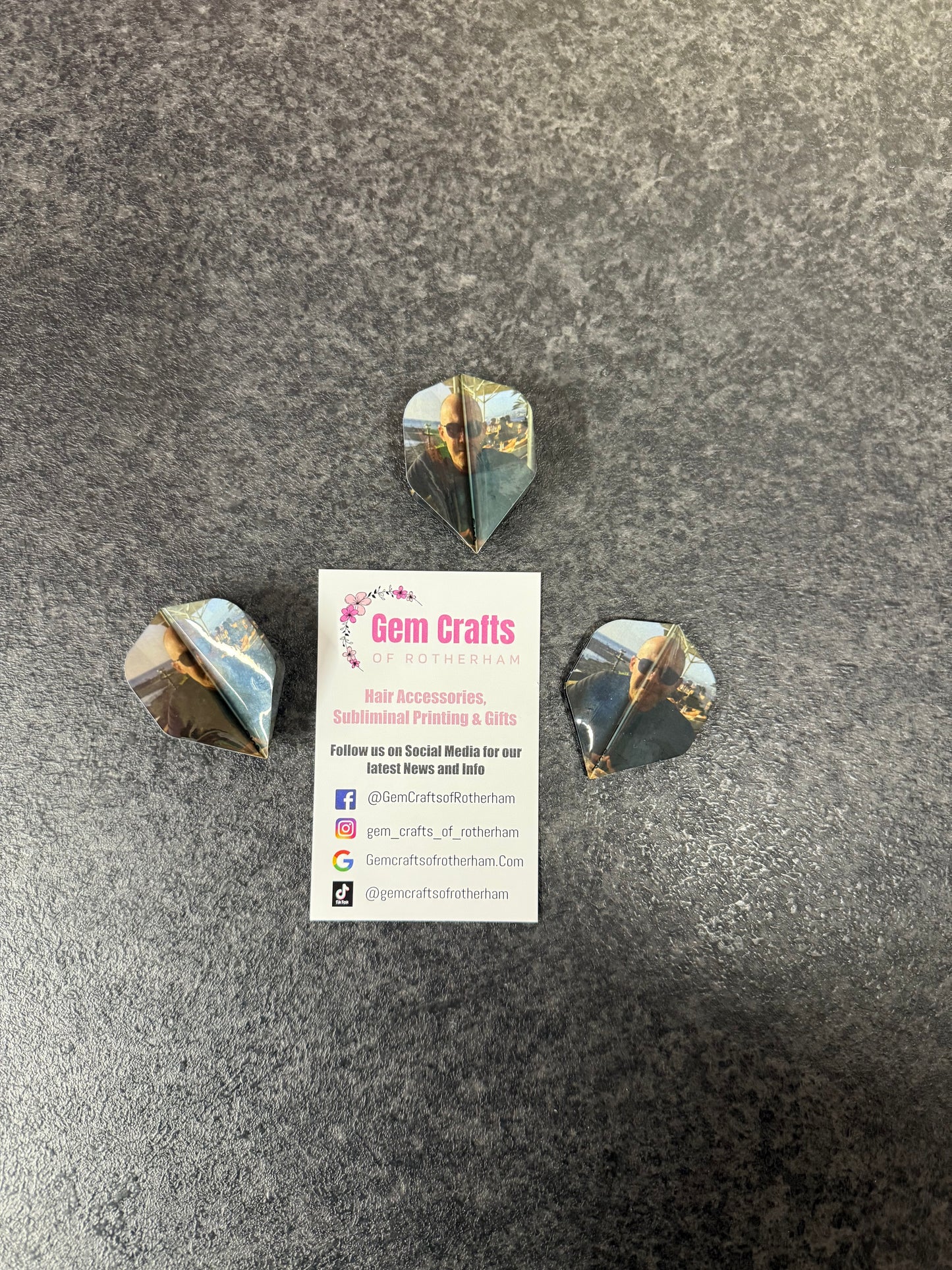 Dart Flyts, Dart Flights, Set of 3, Personalisation, Your Photo