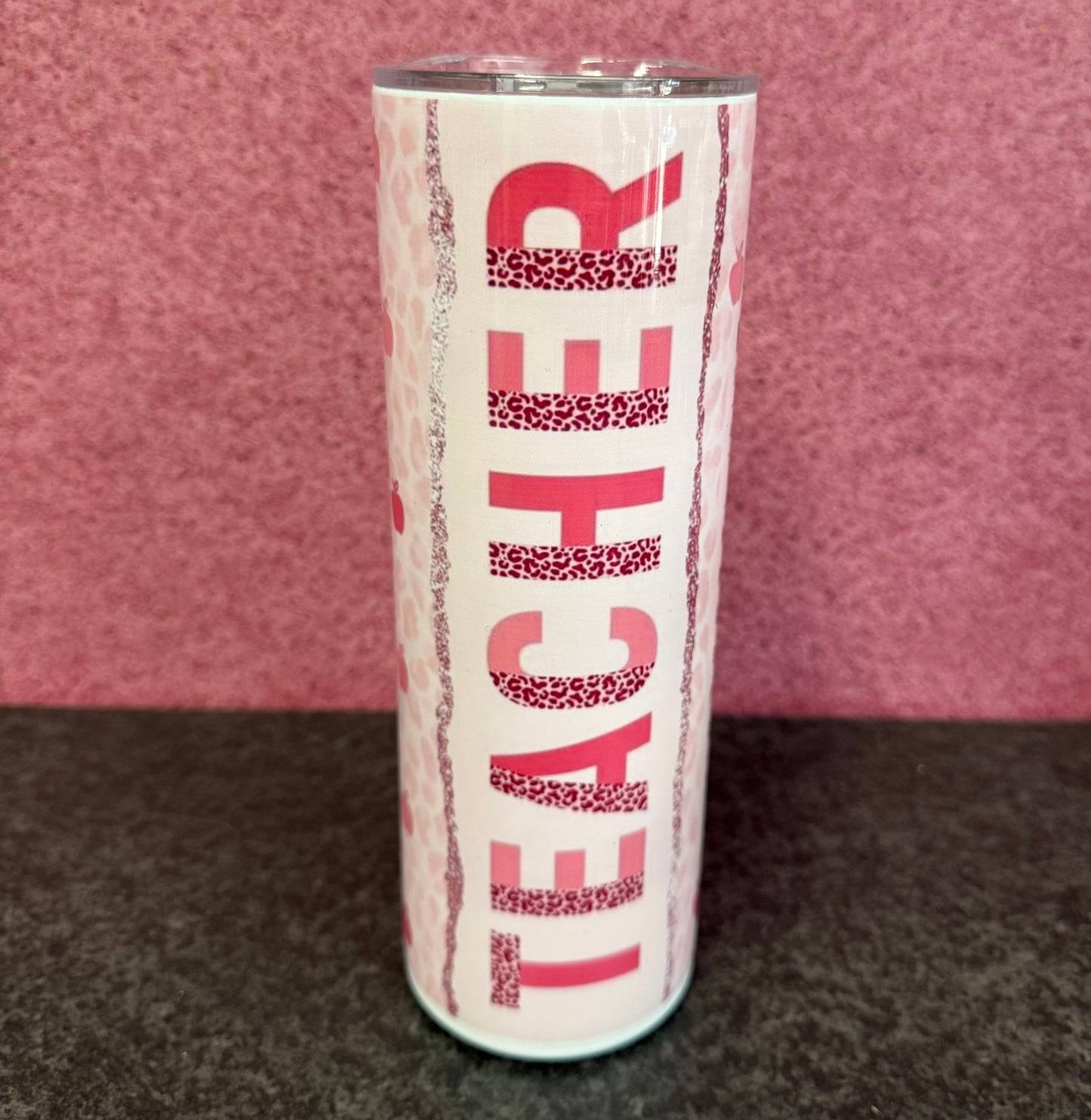 Teacher, Apple, 20oz Tumbler, Insulated, Stainless Steel, Hot & Cold use, Personalised