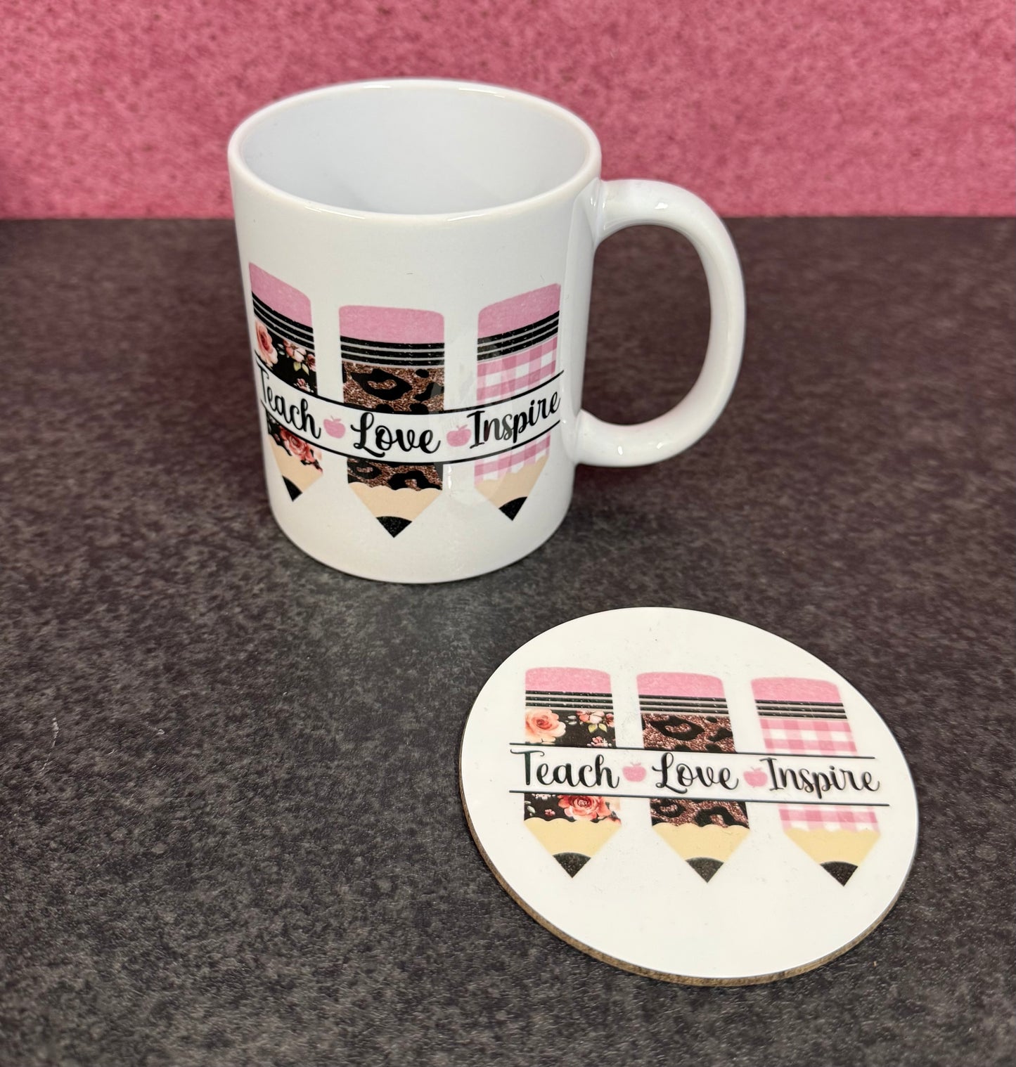 Teacher Ceramic Mug & Coaster, Tea, Coffee, End of Line