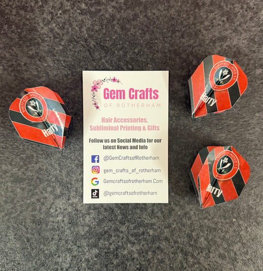 Sheffield United Striped, Dart Flyts, Dart Flights, Set of 3, Football