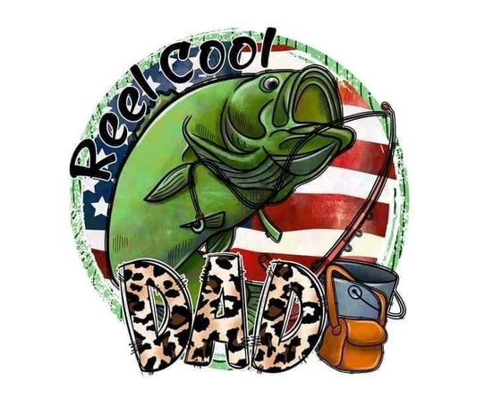 Reel Cool Dad, Fishing, Coaster, Cushion, Water Bottle, Keyring, Travel Mug