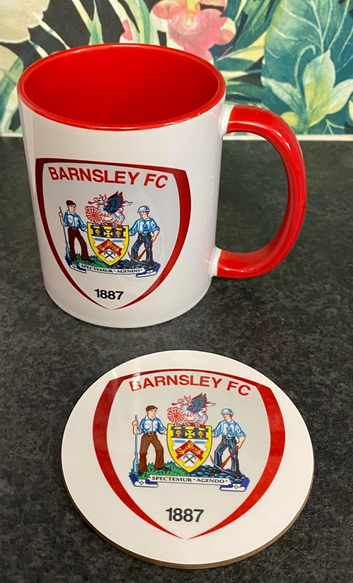 Barnsley, Football, Travel Mug, Ceramic Mug, Coaster, Cushion, Water Bottle, Keyring