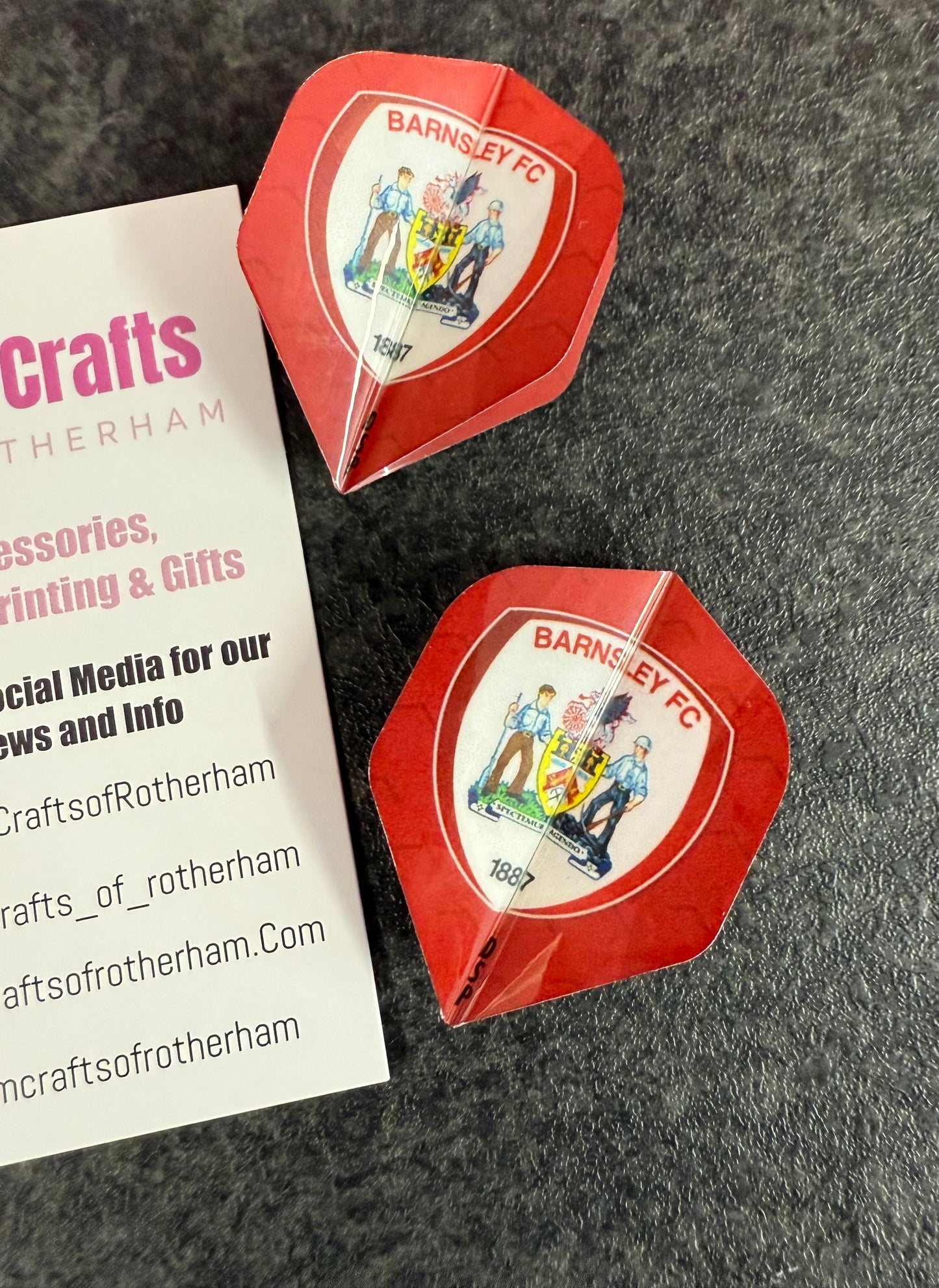 Dart Flyts, Dart Flights, Set of 3, Football, Barnsley