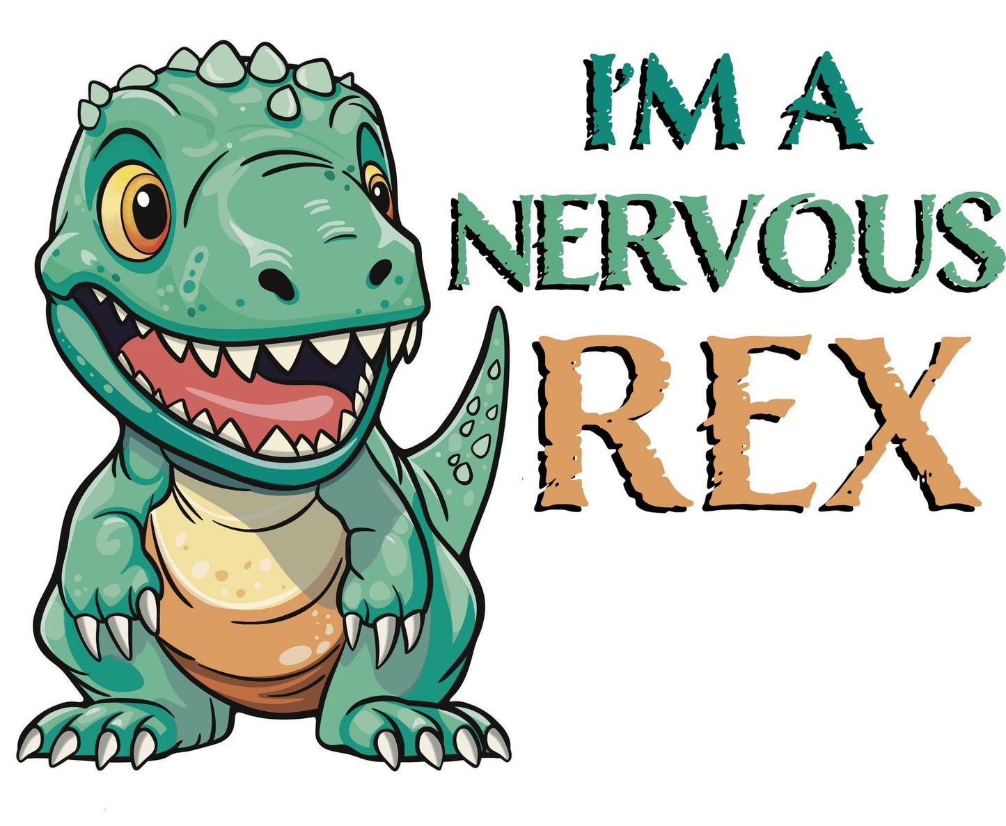 Im a Nervous Rex, Ceramic Mug, Coaster, Cushion, Water Bottle, Keyring, Travel Mug