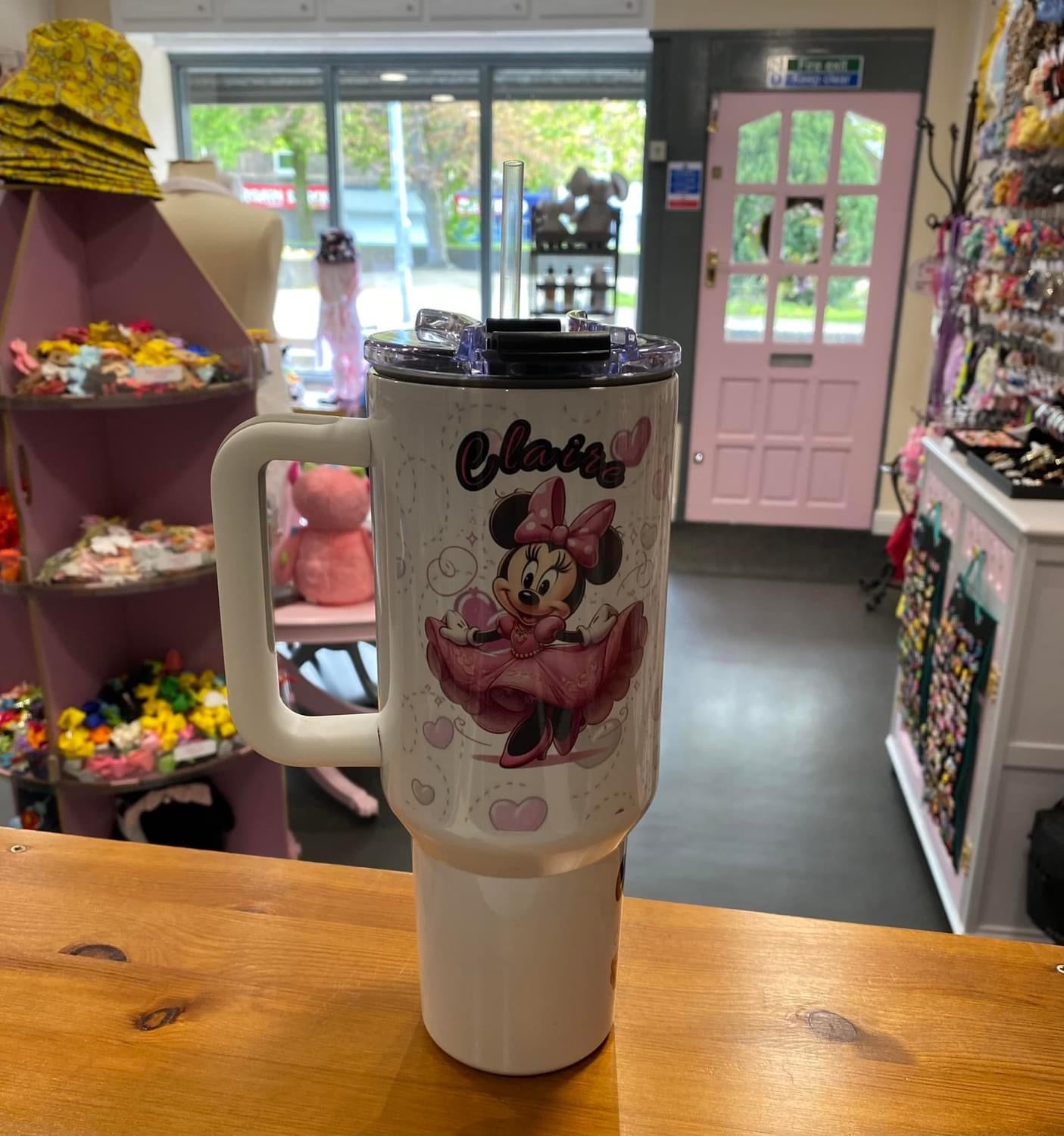 Minnie Mouse, 40oz Tumbler, 1.1 Litre, Insulated, Stainless Steel, Hot & Cold use, Personalised