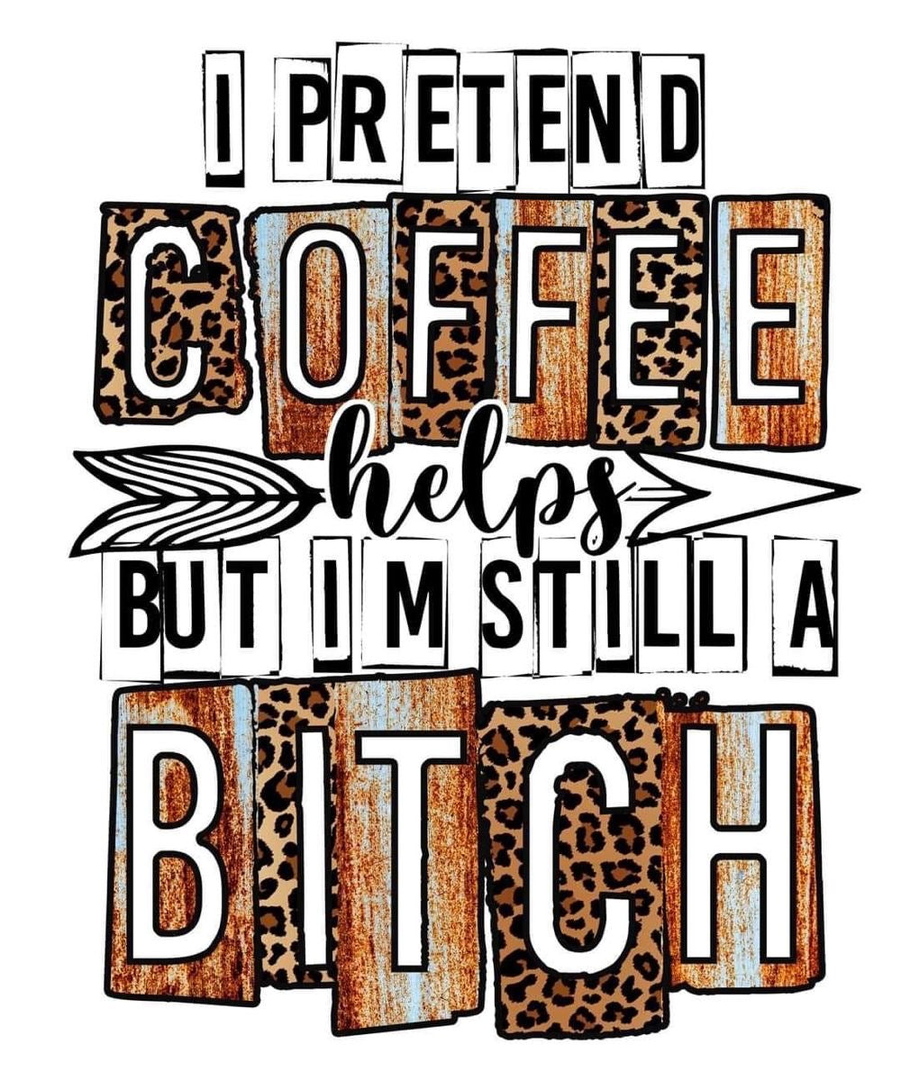 I Pretend Coffee Helps, Coaster, Cushion, Water Bottle, Keyring, Travel Mug