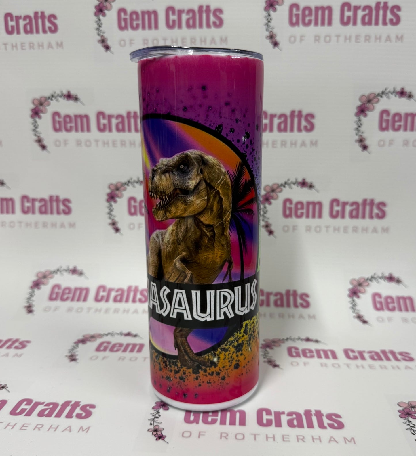 REDUCED Tumbler, Dinosaur, Bitchasaurus, Slight Marked