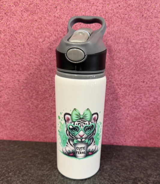 Cute but Fetal, Straw Lid, Flip Top, Water Bottle, Personalised