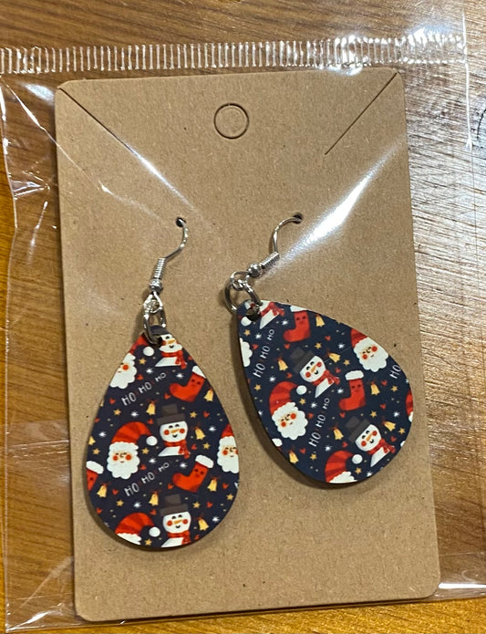 Santa, Christmas, Handmade Earrings