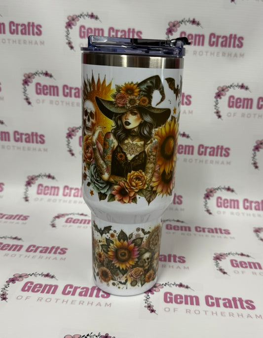 Clearance, Halloween, Witch, 40oz Tumbler, 1.1 Litre, Insulated, Stainless Steel, Hot & Cold use