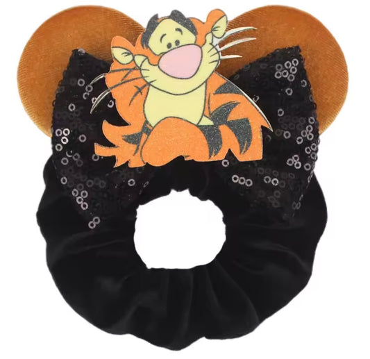 Mouse Ear Velvet Scrunchie, Tigger, Winnie the Pooh, Fun