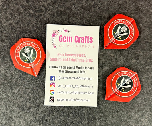 Sheffield United, Dart Flyts, Dart Flights, Set of 3, Football