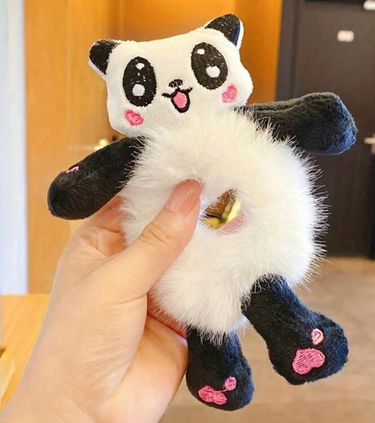 Panda Scrunchie, Fluffy, Animal, Kids