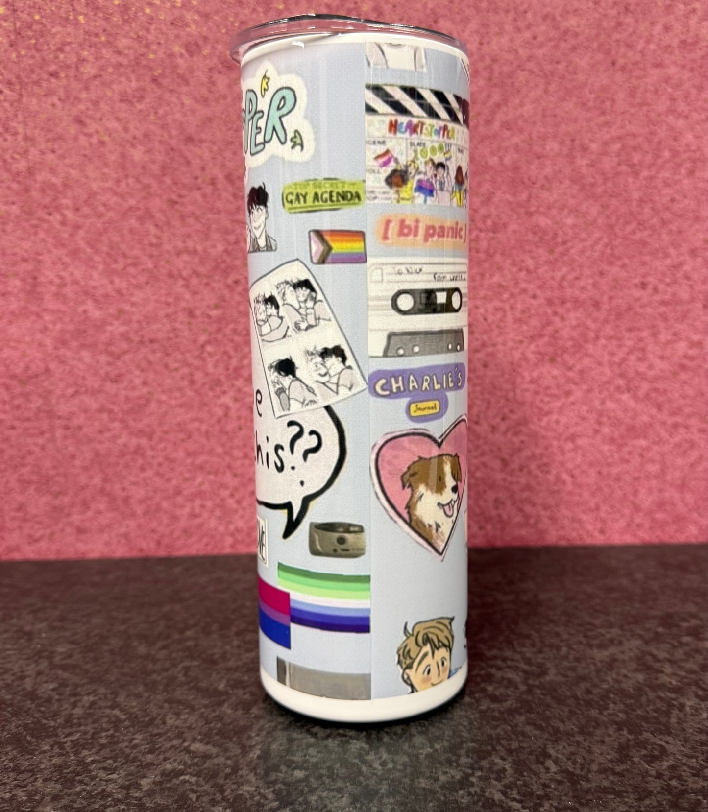 Heartstopper, 20oz Tumbler, Insulated, Stainless Steel, Hot & Cold use, Personalised