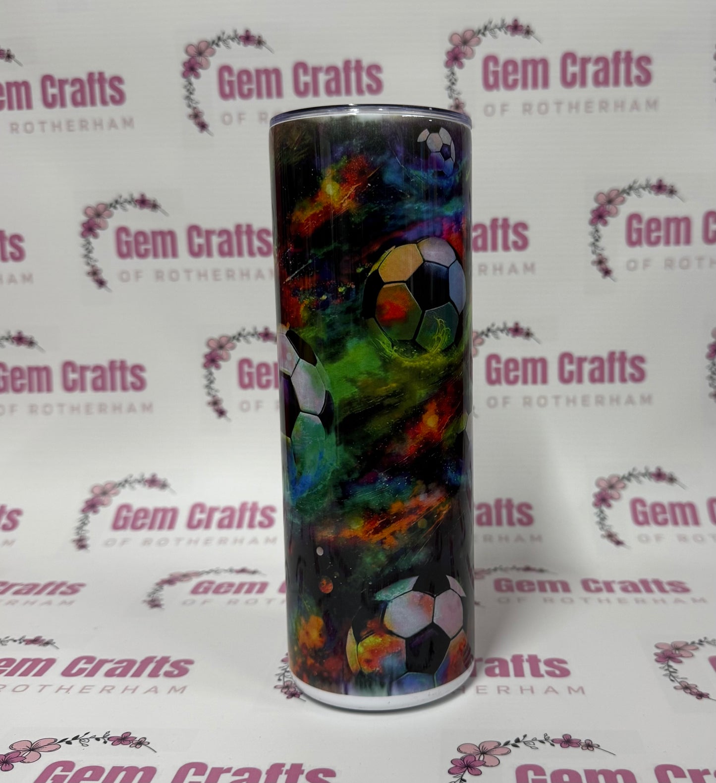 Football, 20oz Tumbler, Insulated, Stainless Steel, Hot & Cold use, Personalised