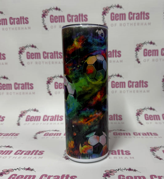 Football, 20oz Tumbler, Insulated, Stainless Steel, Hot & Cold use, Personalised