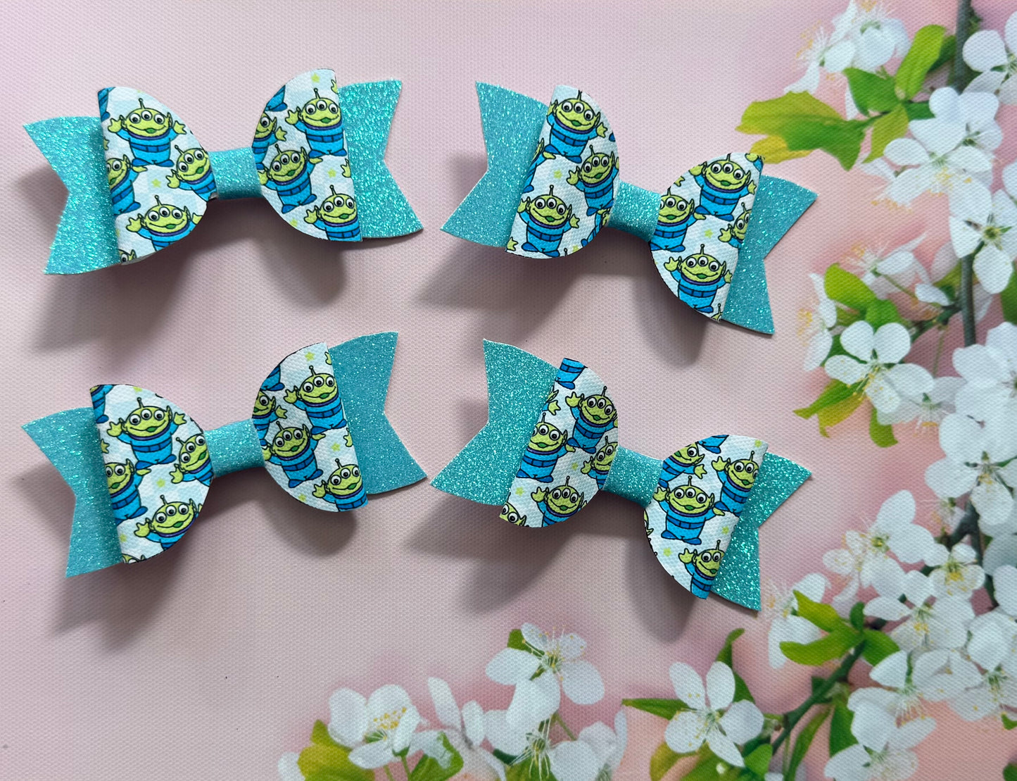 Handmade Toy Story Alien Hairbow, Hair, Bow, Clip