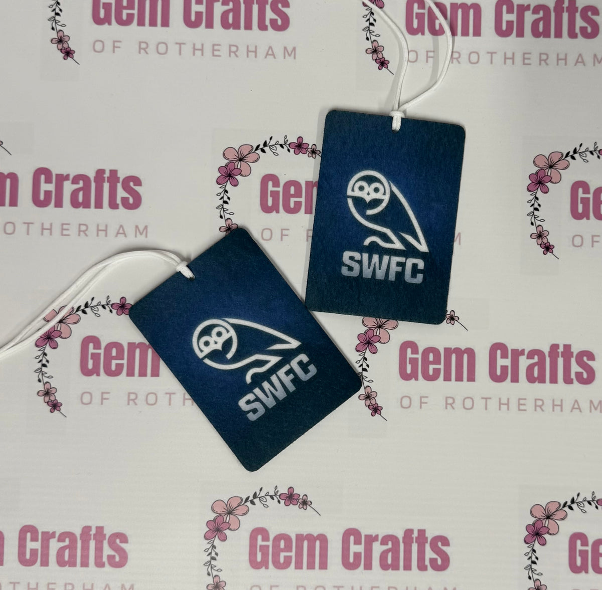 New Logo SWFC, Sheffield Wednesday, Hanging Air Freshener, Car Air Freshener