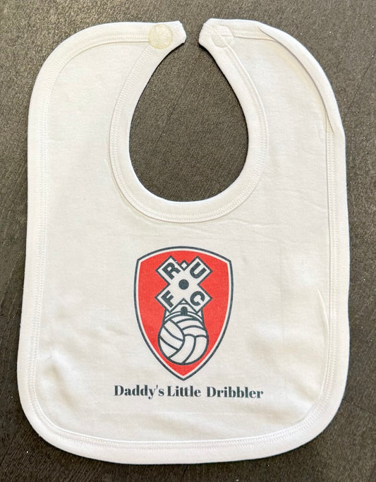 Rotherham United Personalised Baby Bib! Family Name, Babies Name, Football Team