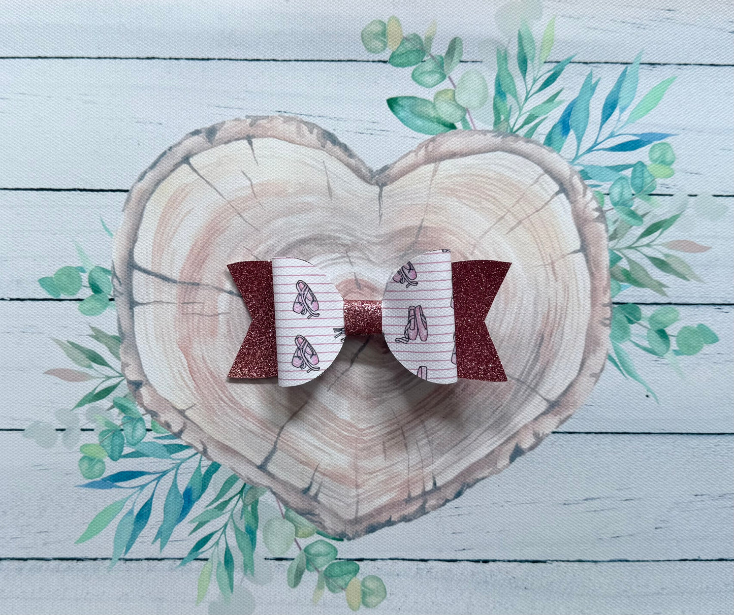 Handmade Ballet Shoes Hairbow, Hair, Bow, Clip