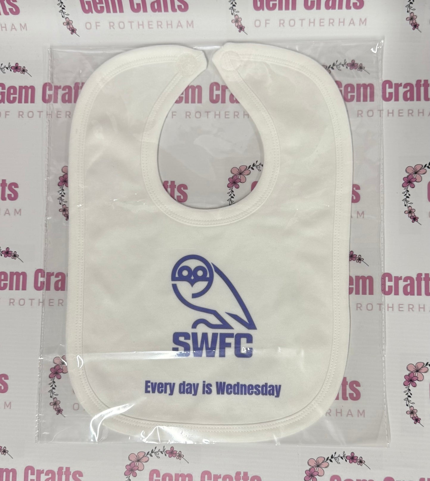 Sheffield Wednesday Personalised Baby Bib! Family Name, Babies Name, Football Team